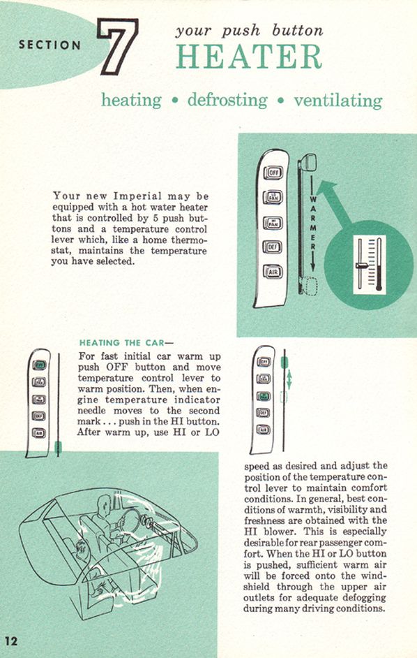 1960 Chrysler Imperial Owners Manual Page 20